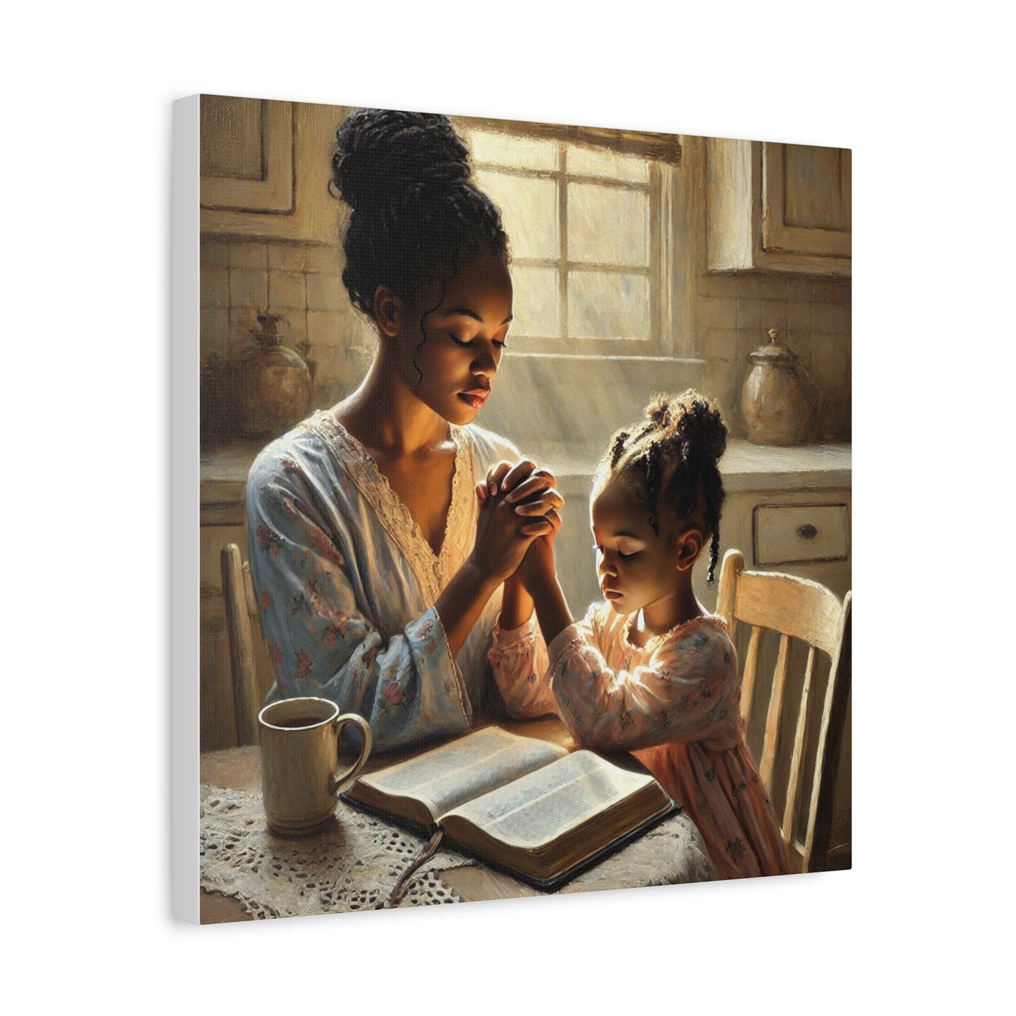 “A Mother’s Prayer” – Faith & Family Canvas Wall Art