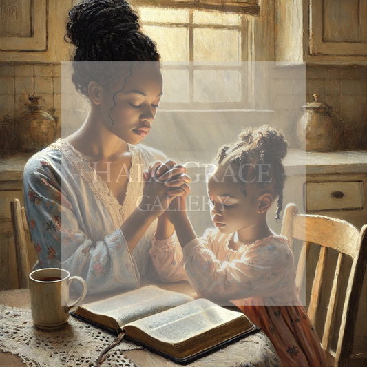 “A Mother’s Prayer” - Faith and Family Matte Vertical Poster